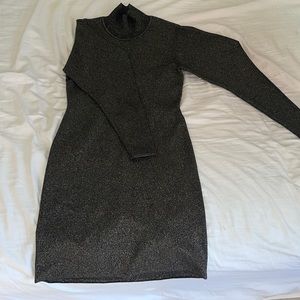 ALC DRESS WORN ONCE!! Black and gold sparkle fabric SIZE XS